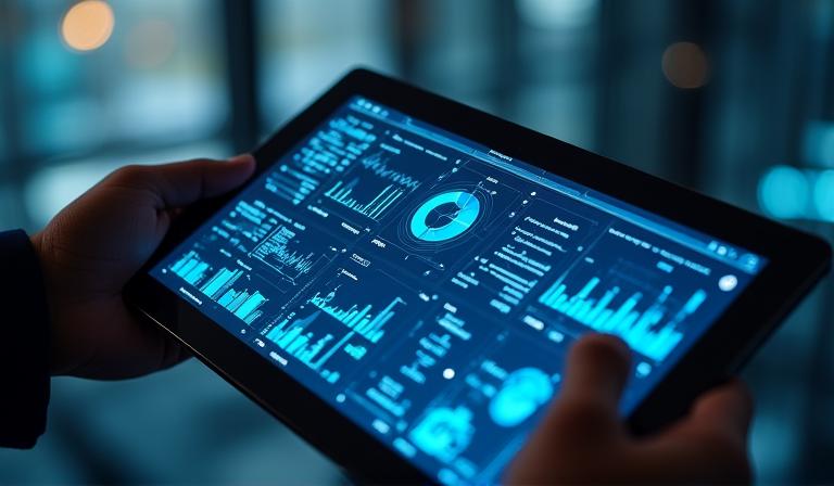 KI-gestütztes Dashboard zeigt Effizienzsteigerung grafisch an